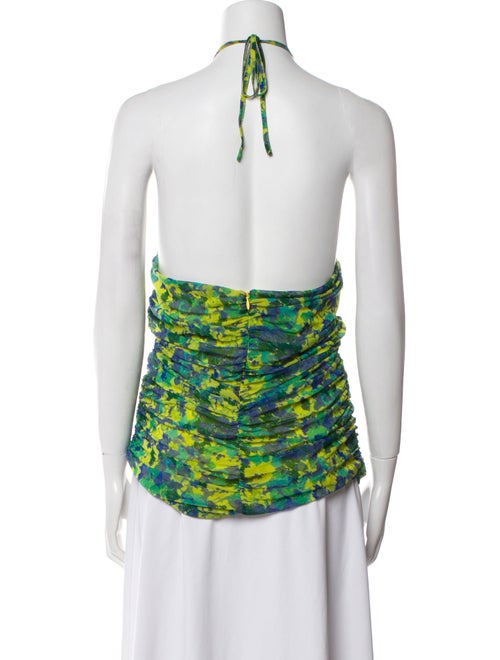 Ganni Printed Halterneck Blouse