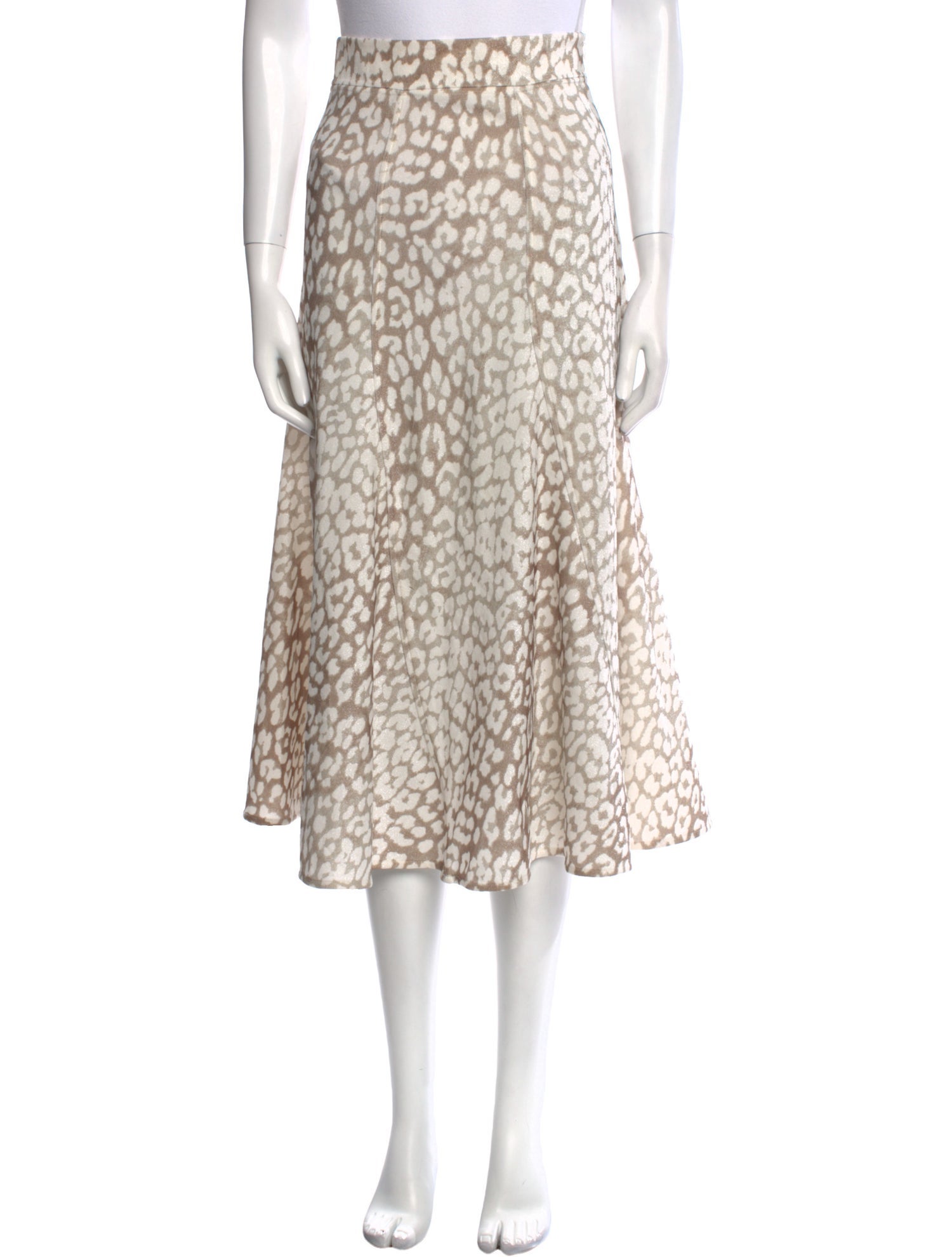 Ganni Animal Print Midi Length Skirt