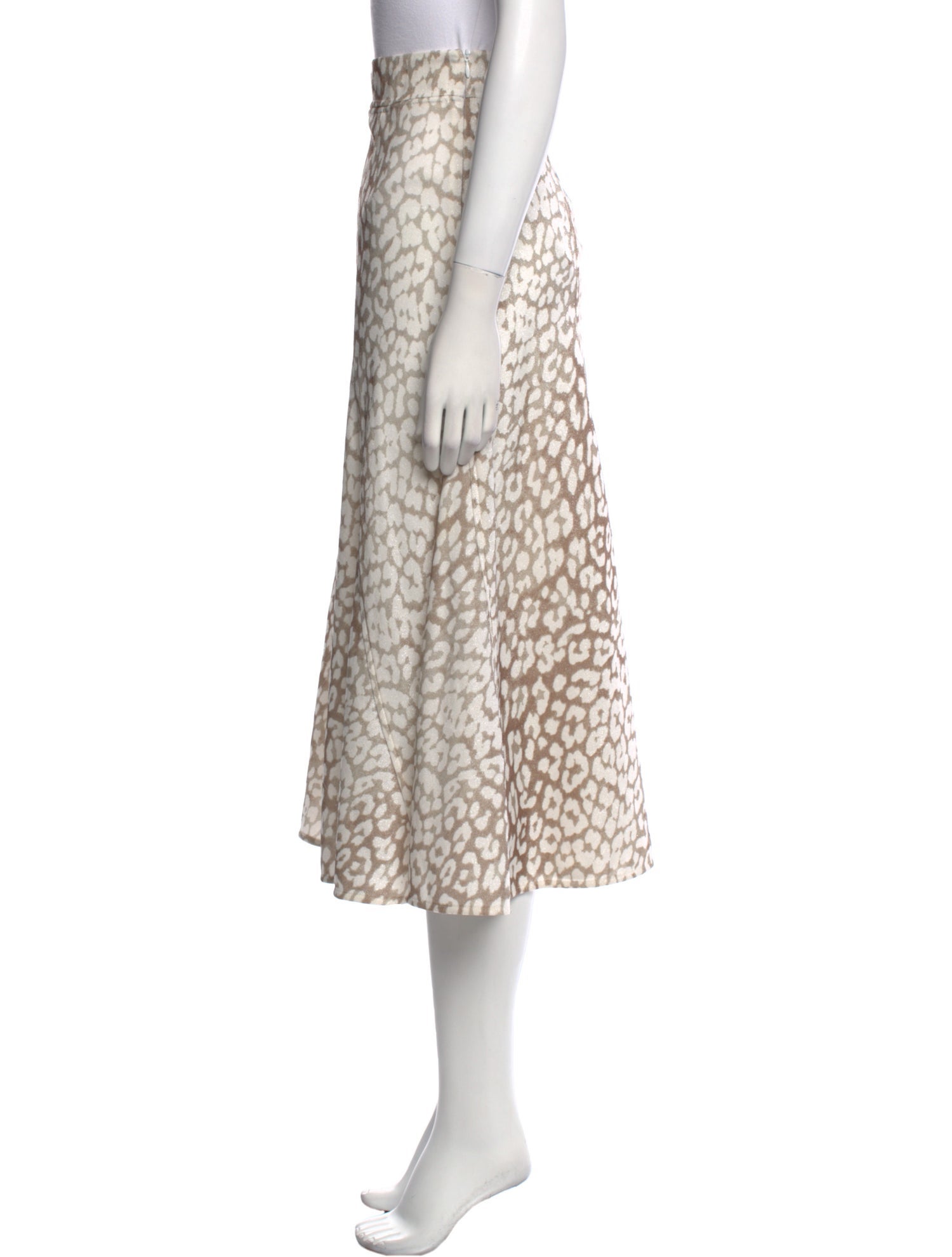 Ganni Animal Print Midi Length Skirt