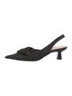 Ganni Nylon Bow Accents Slingback Pumps