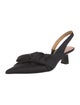 Ganni Nylon Bow Accents Slingback Pumps