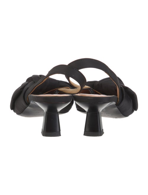 Ganni Nylon Bow Accents Slingback Pumps