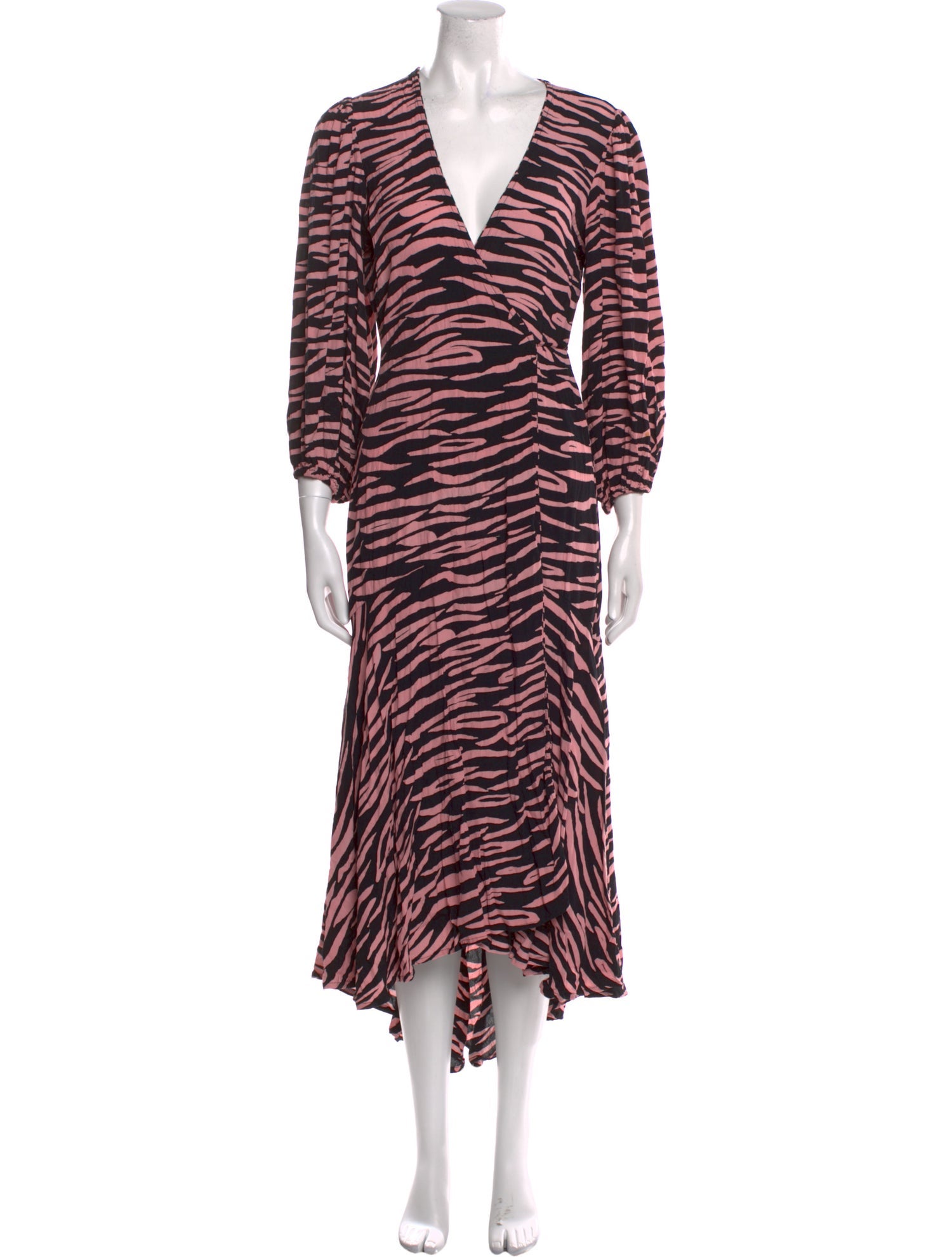 Ganni Animal Print Long Dress