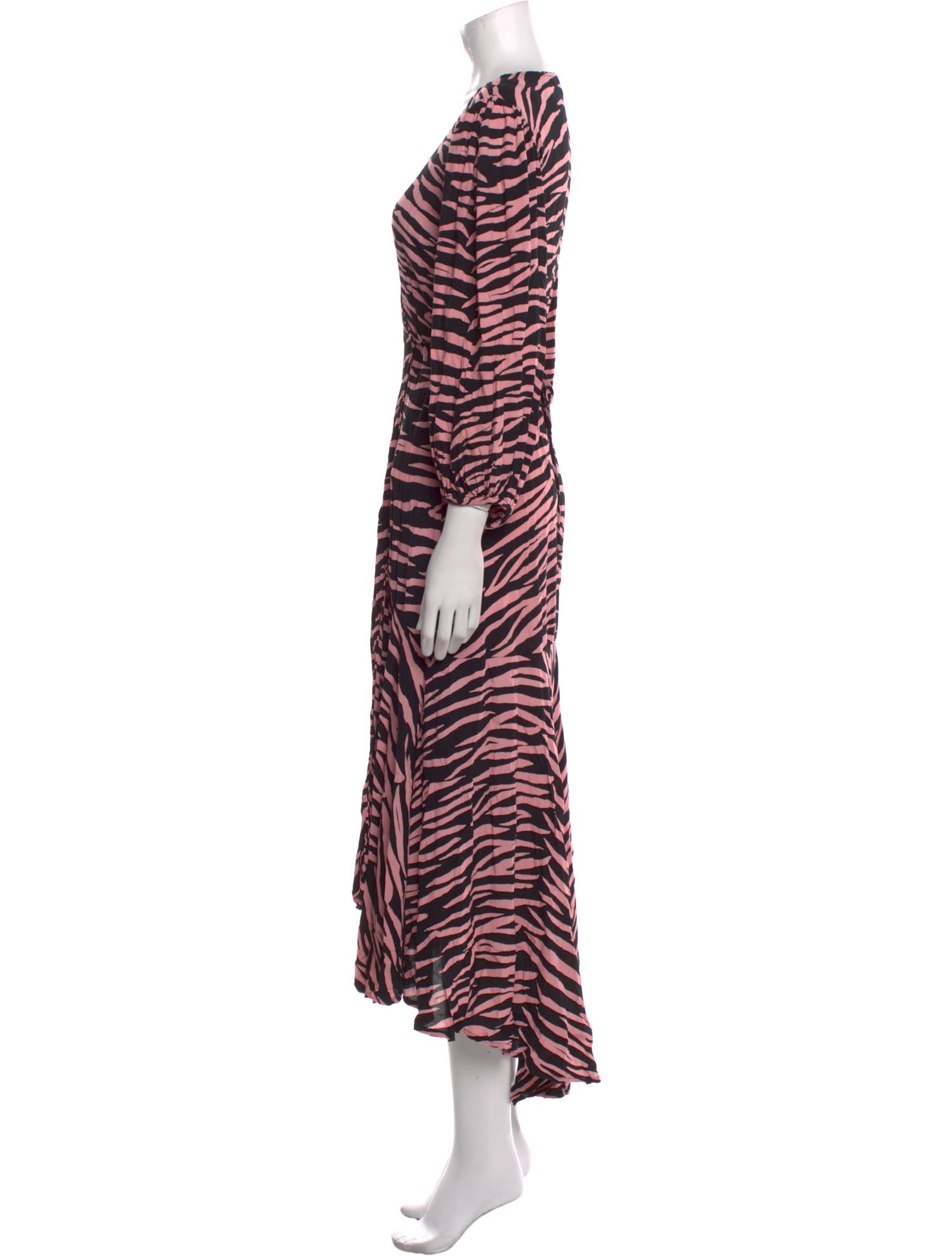 Ganni Animal Print Long Dress
