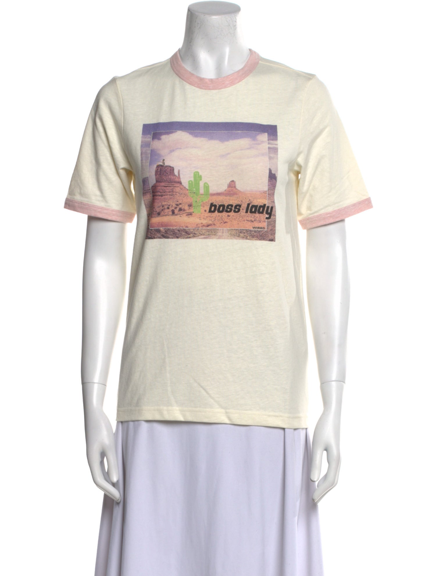 Ganni Graphic Print Crew Neck T-Shirt w/ Tags