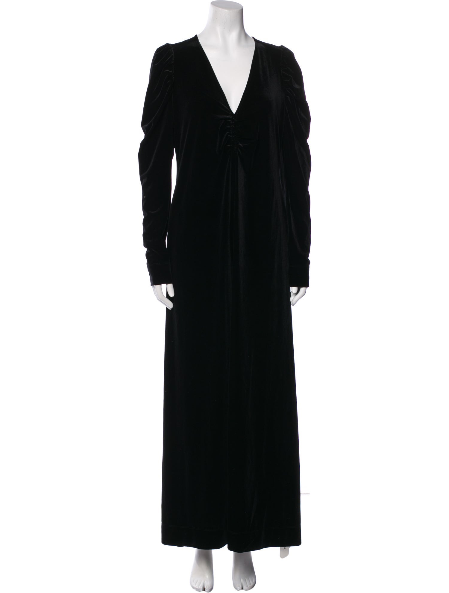 Ganni V-Neck Long Dress