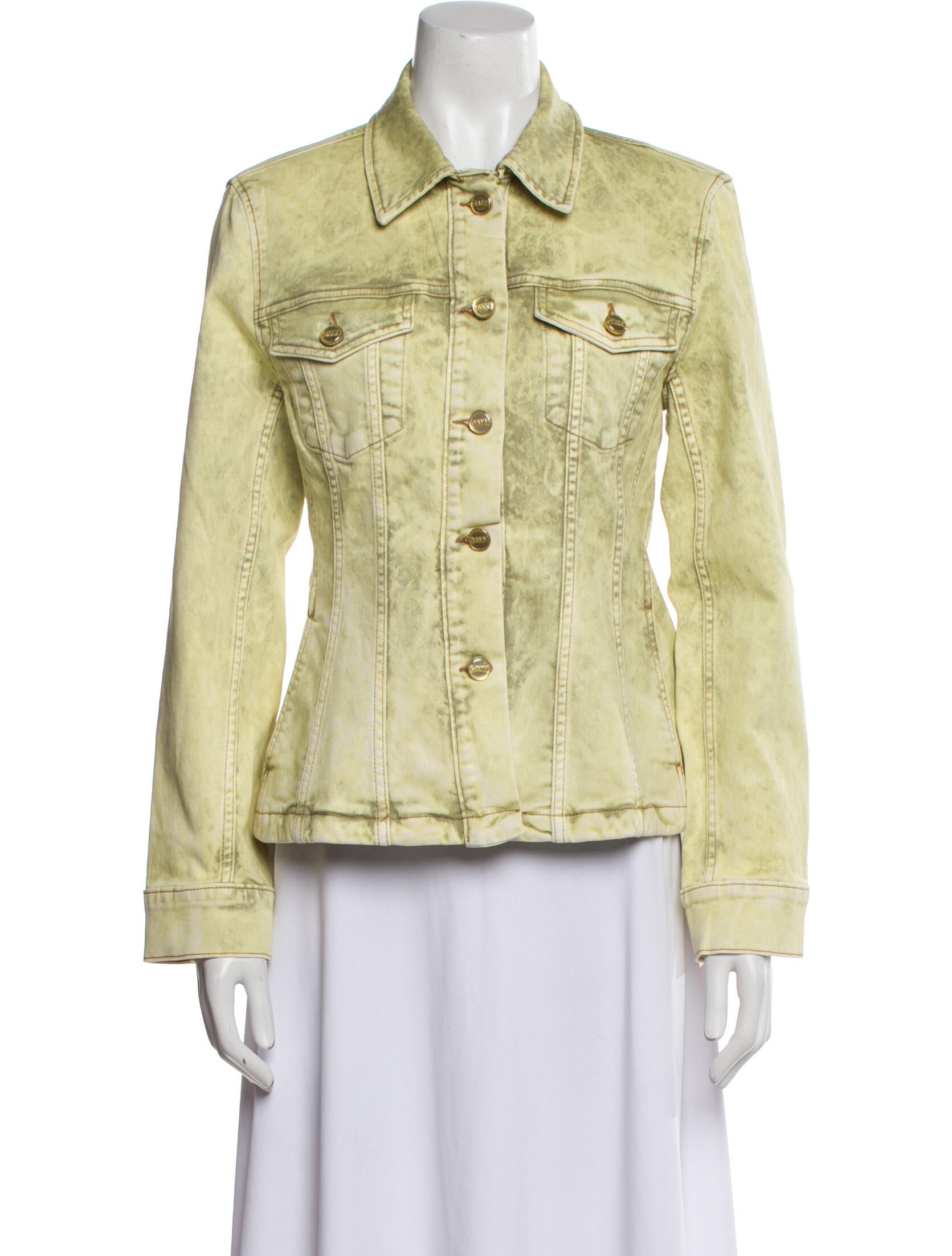 Ganni Foil Overdyed Denim Jacket