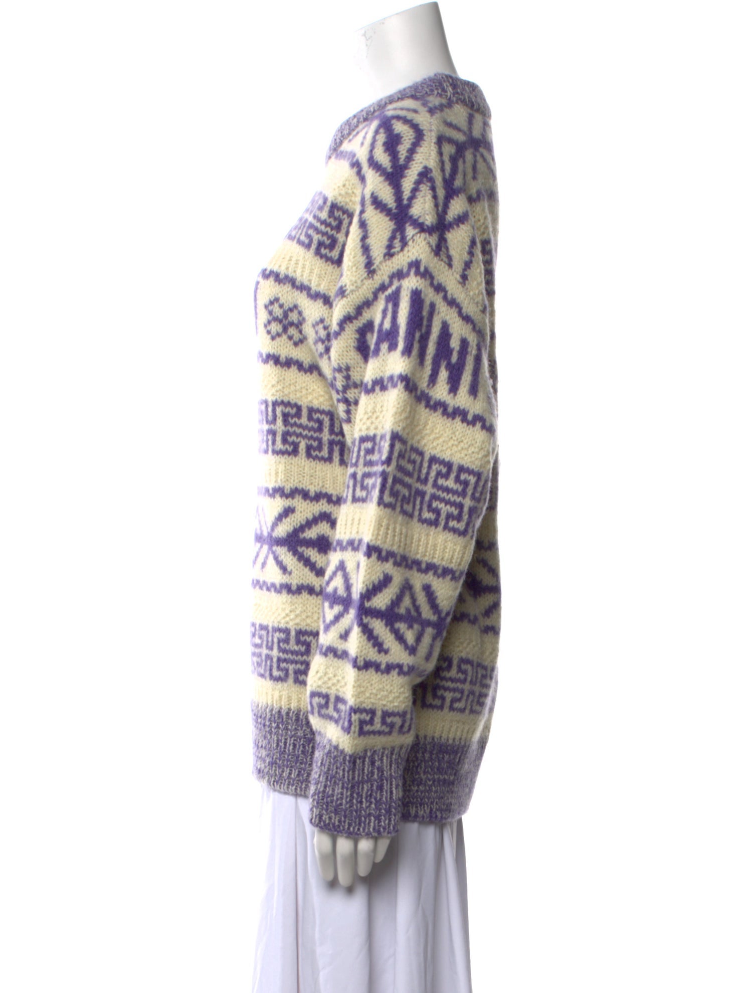 Ganni Wool Printed Sweater
