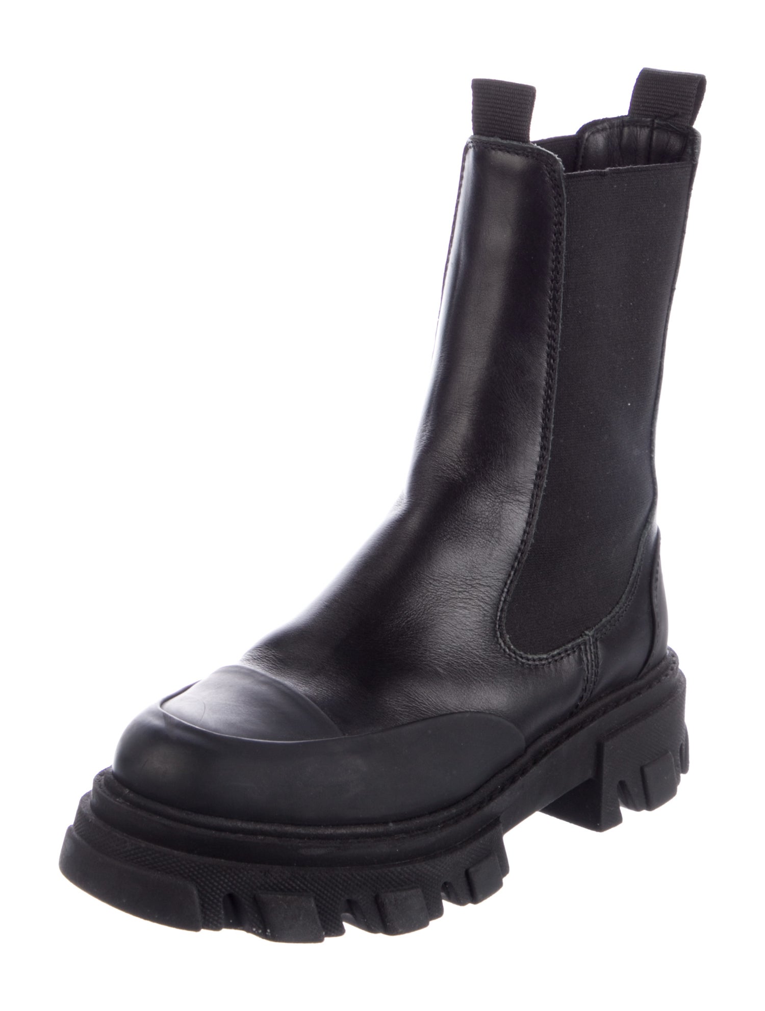 Ganni Leather Chelsea Boots