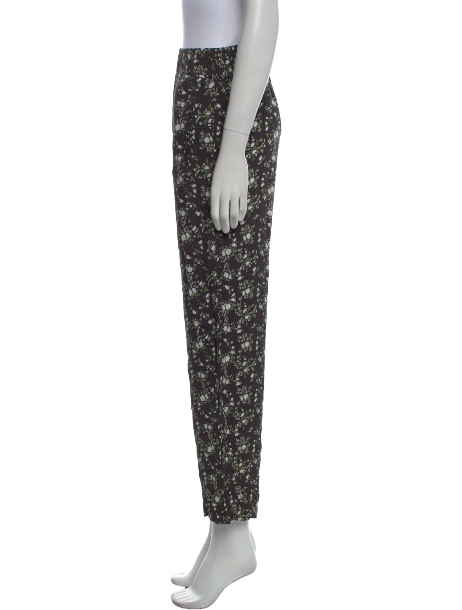 Ganni Floral Print Straight Leg Pants