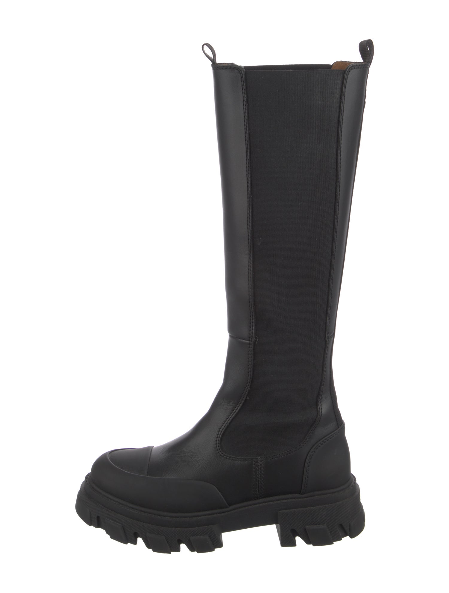 Ganni Leather Rain Boots