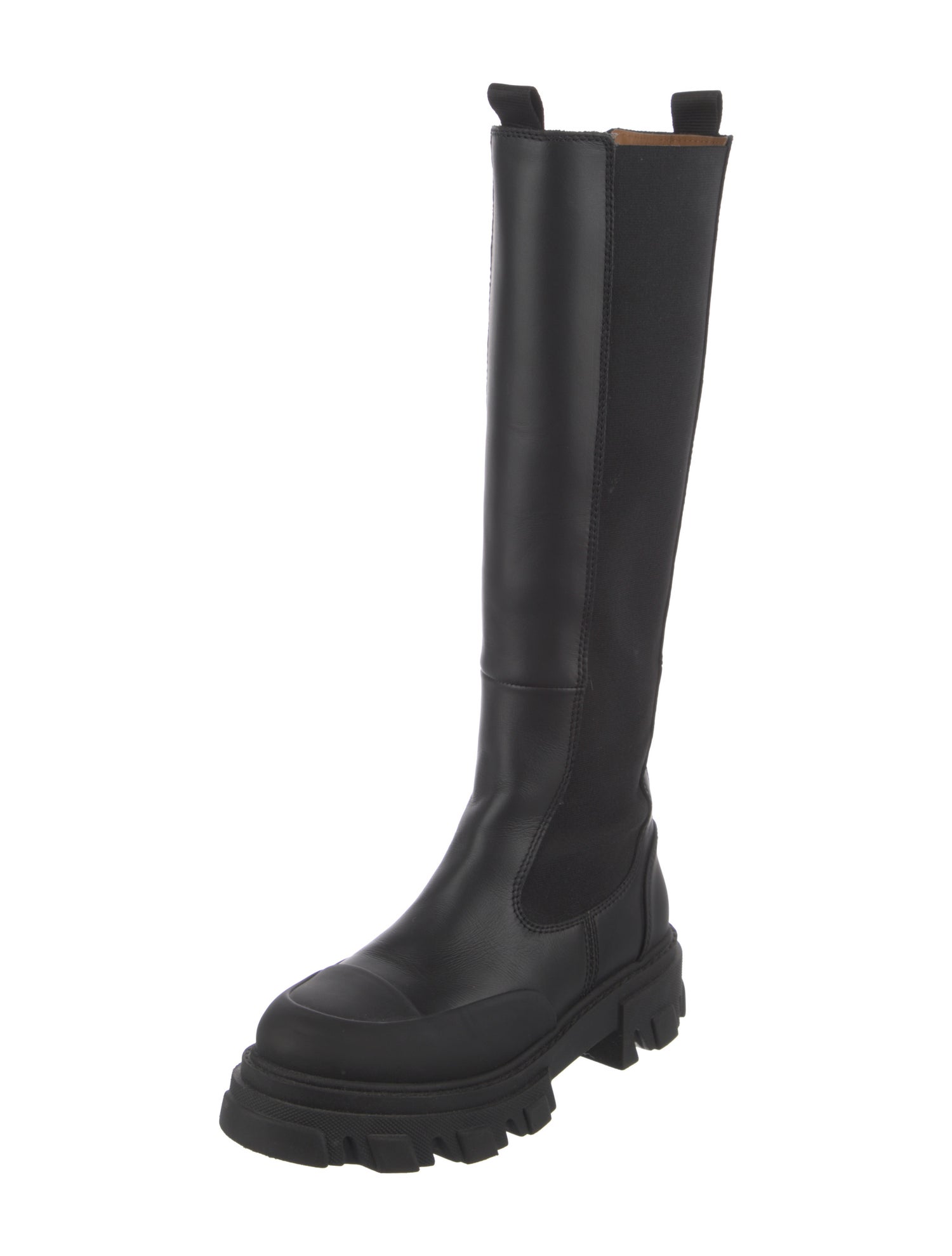 Ganni Leather Rain Boots