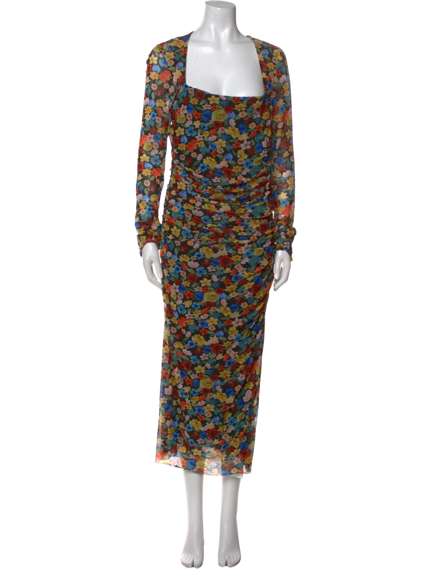 Ganni Floral Print Long Dress