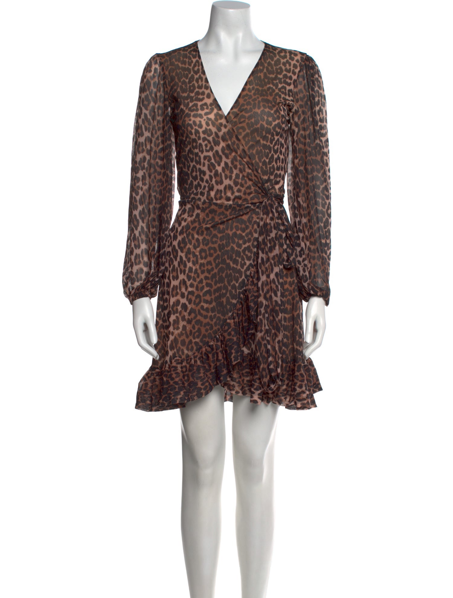 Ganni Animal Print Mini Dress