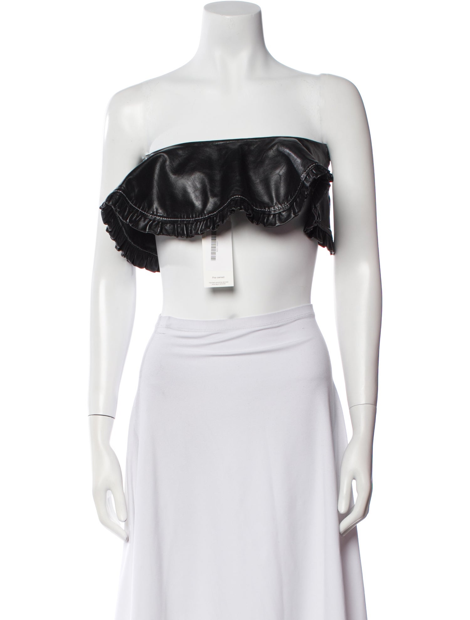 Ganni Strapless Crop Top