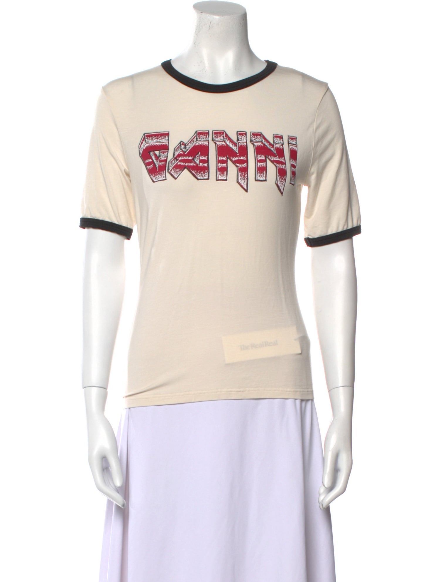 Ganni Graphic Print Crew Neck T-Shirt