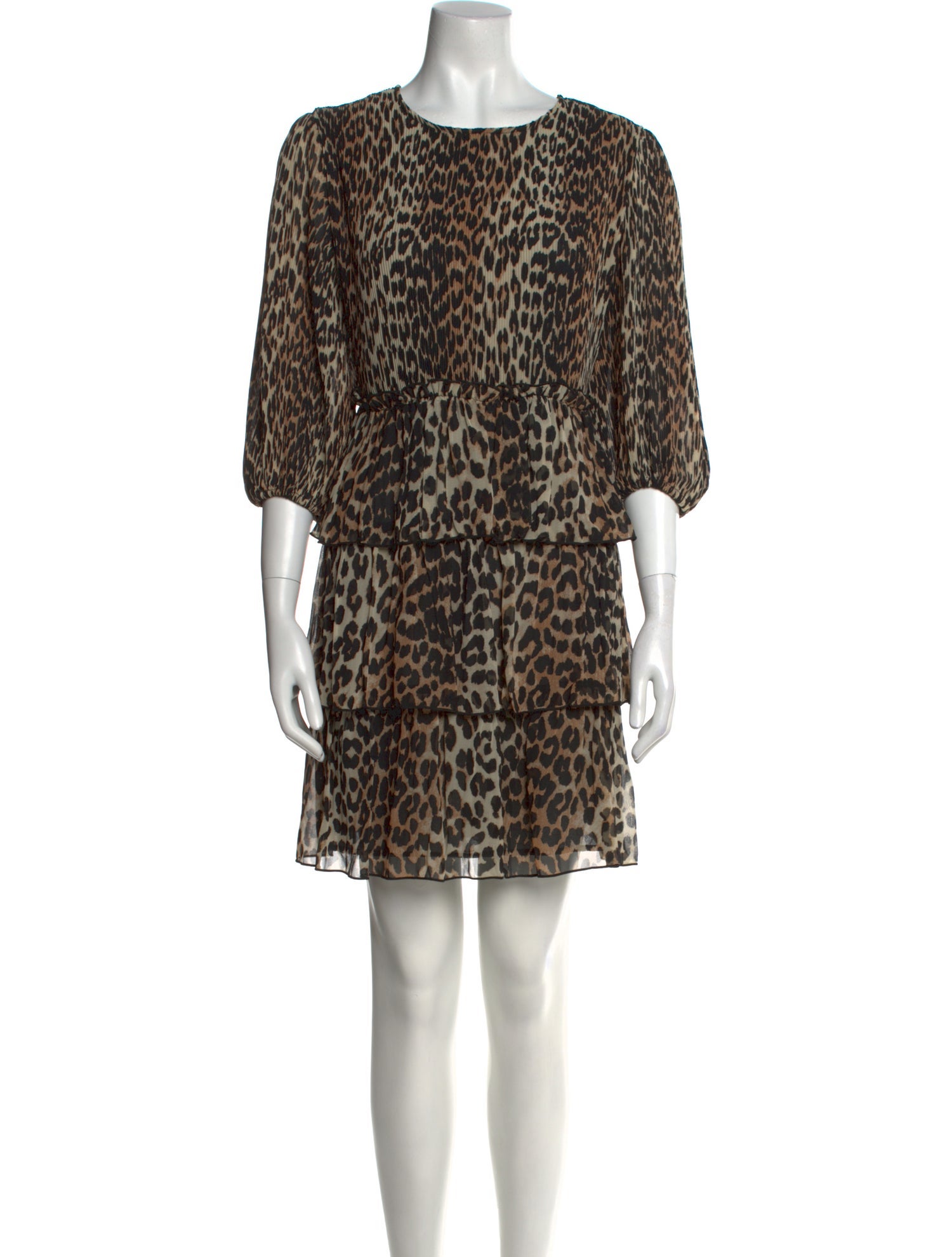 Ganni Animal Print Mini Dress