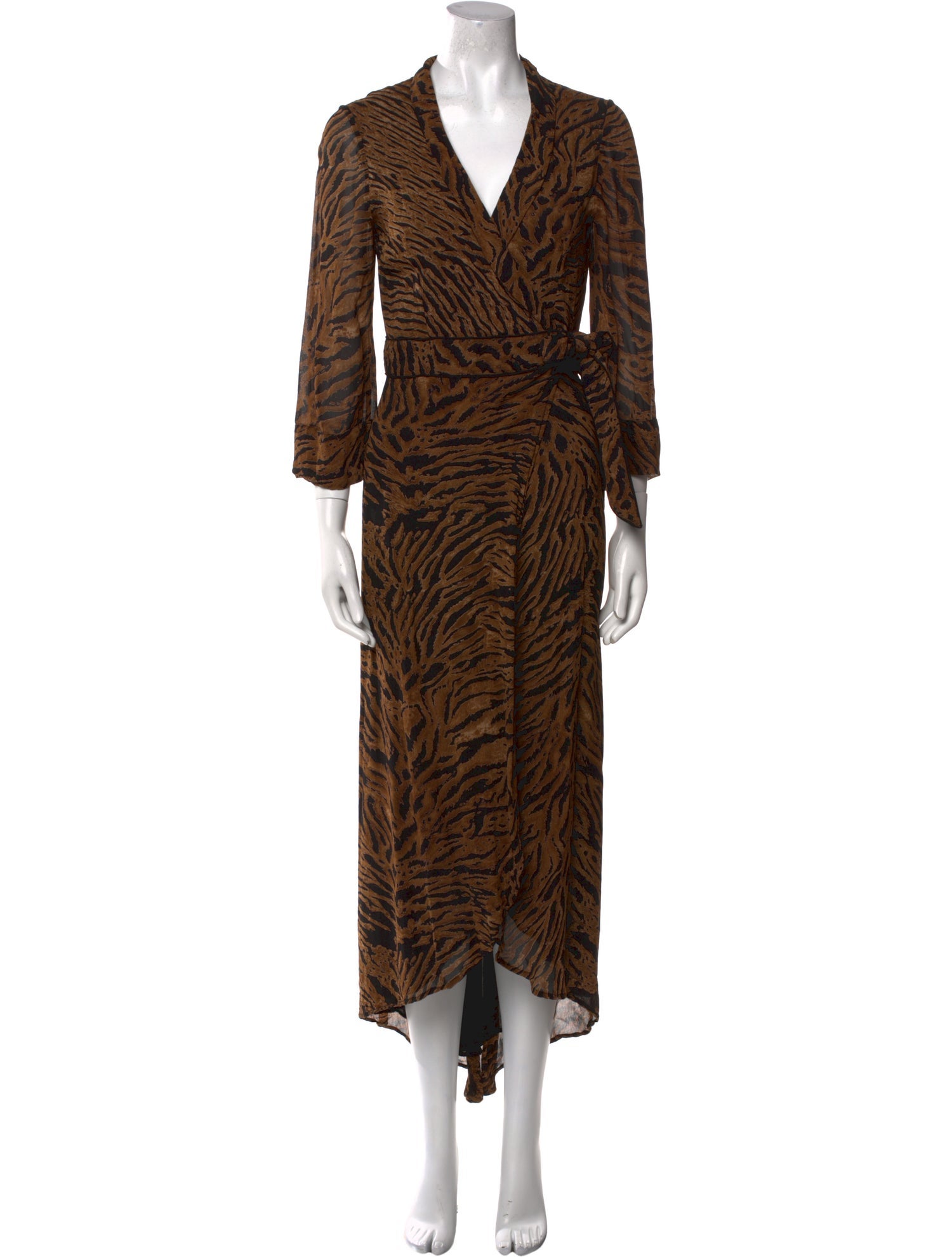Ganni Animal Print Long Dress