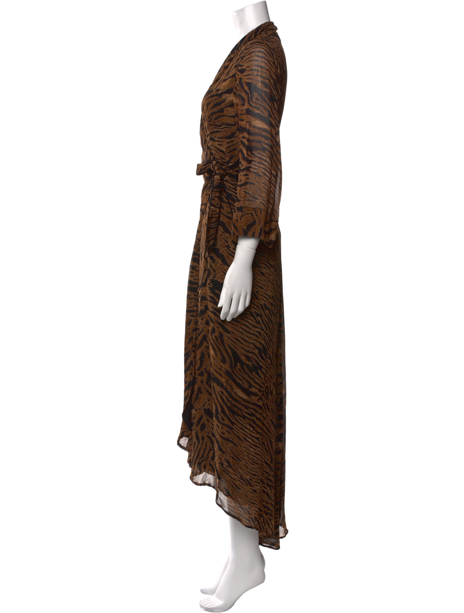 Ganni Animal Print Long Dress