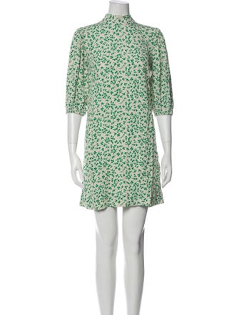 Ganni Floral Print Mini Dress