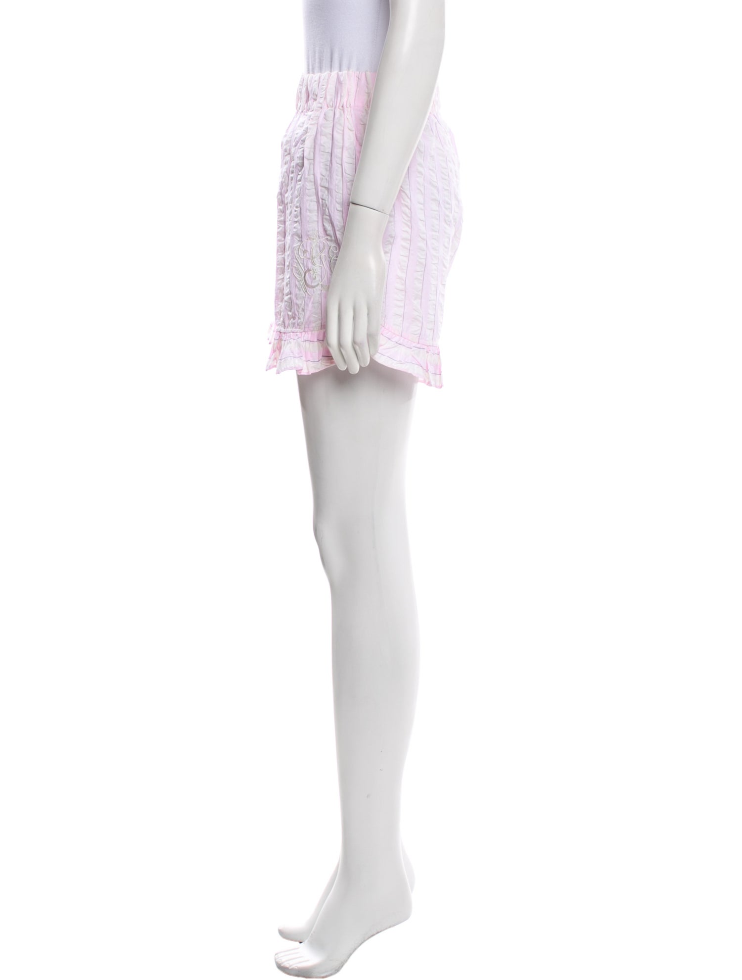 Ganni Striped Mini Shorts