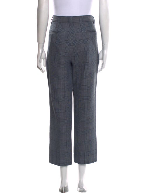 Ganni Plaid Print Straight Leg Pants