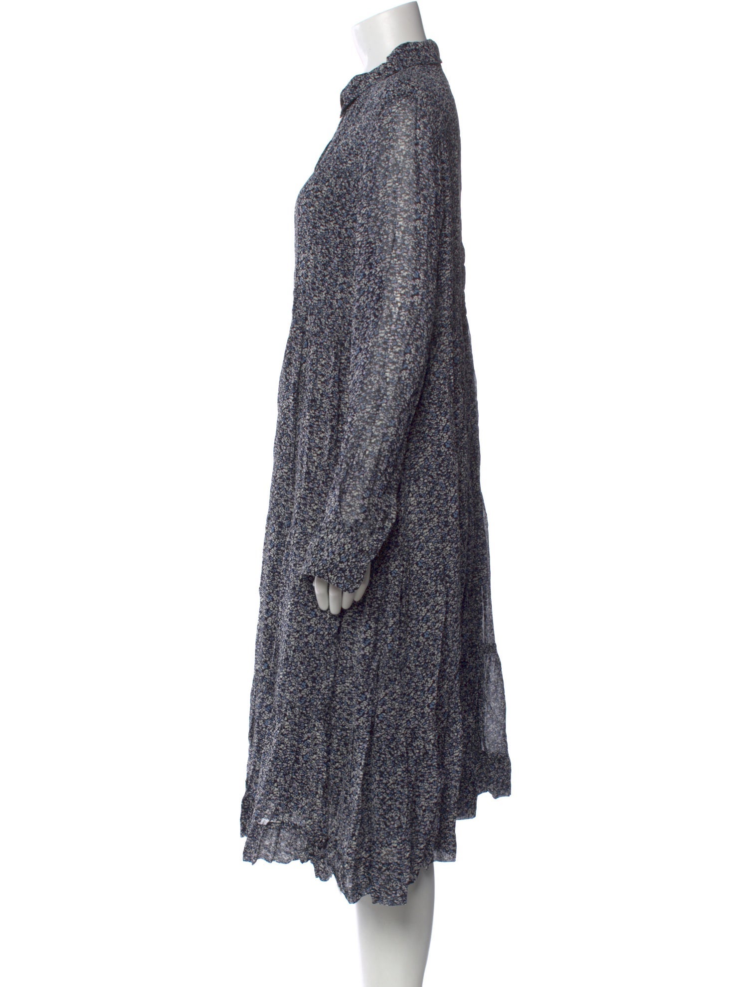 Ganni Floral Print Midi Length Dress