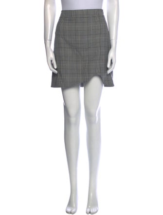 Ganni Plaid Print Mini Skirt