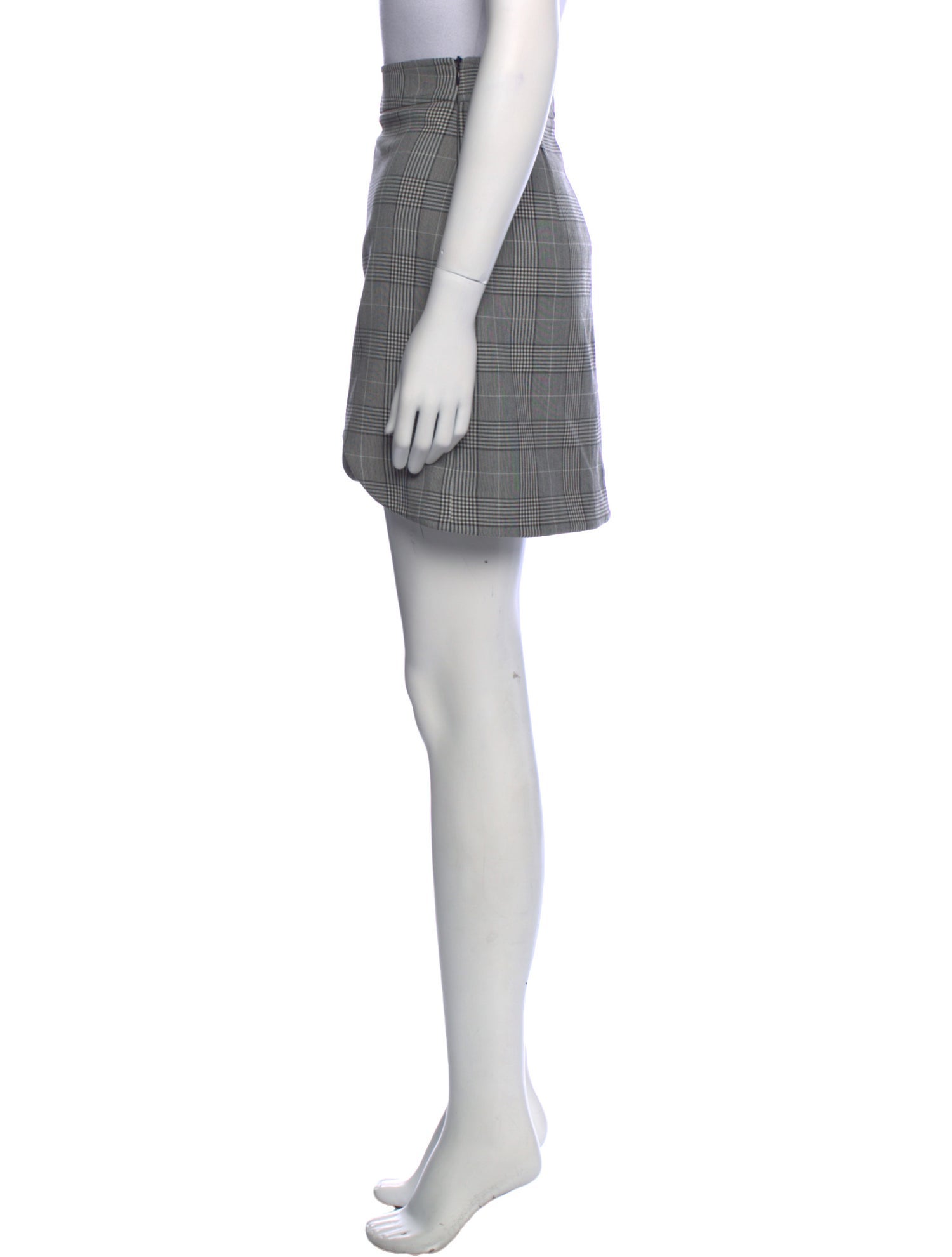 Ganni Plaid Print Mini Skirt