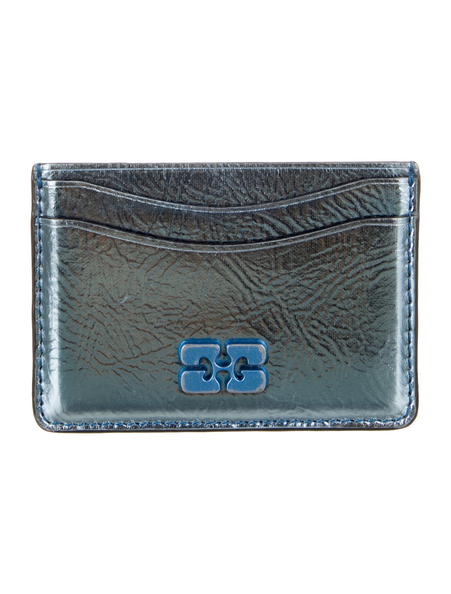 Ganni Leather Graphic Print Wallet