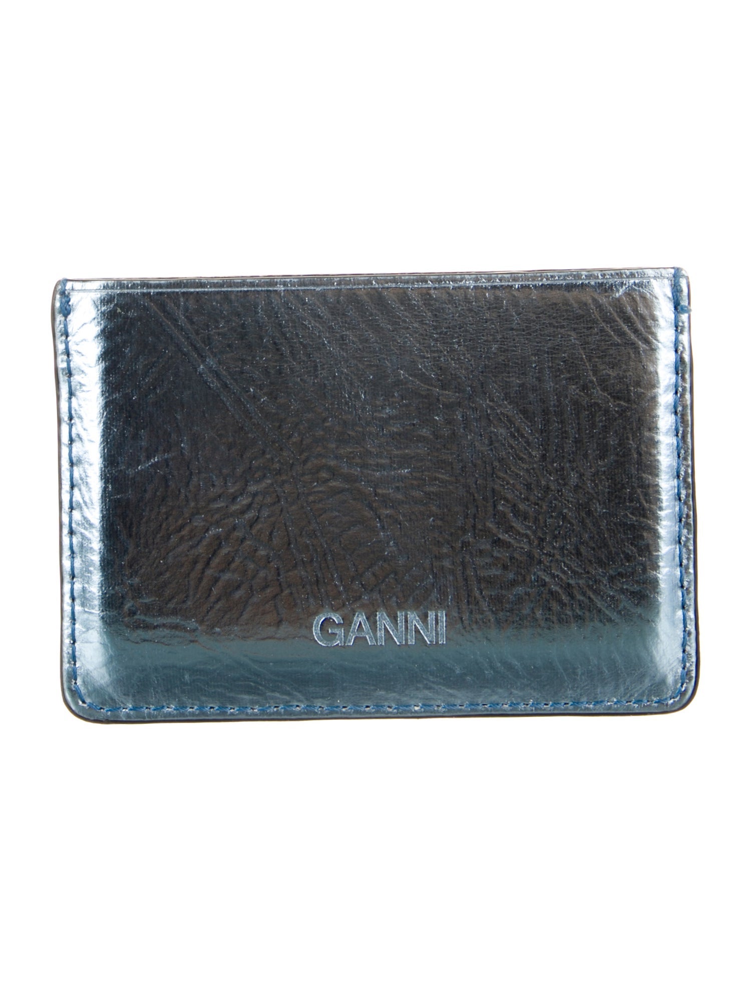 Ganni Leather Graphic Print Wallet
