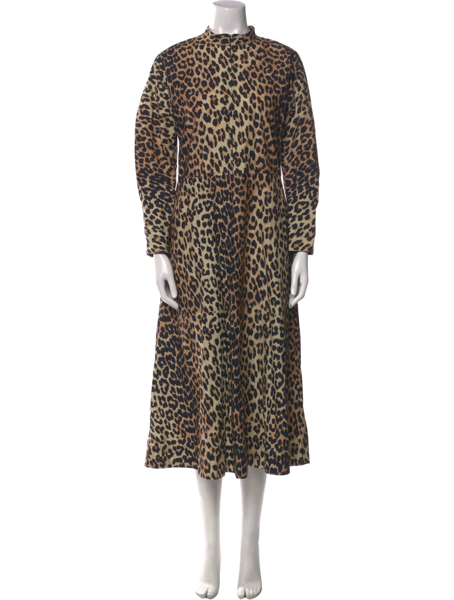 Ganni Animal Print Midi Length Dress w/ Tags