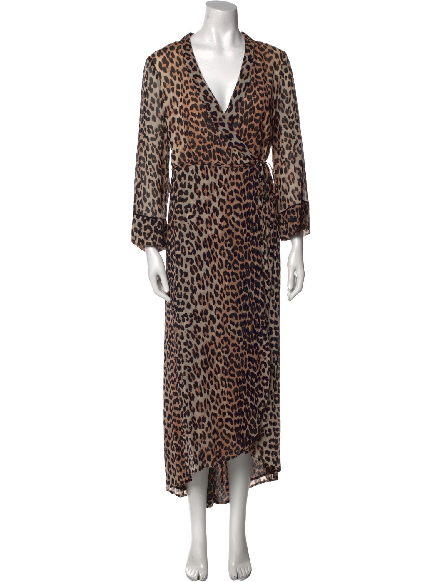 Ganni Animal Print Long Dress