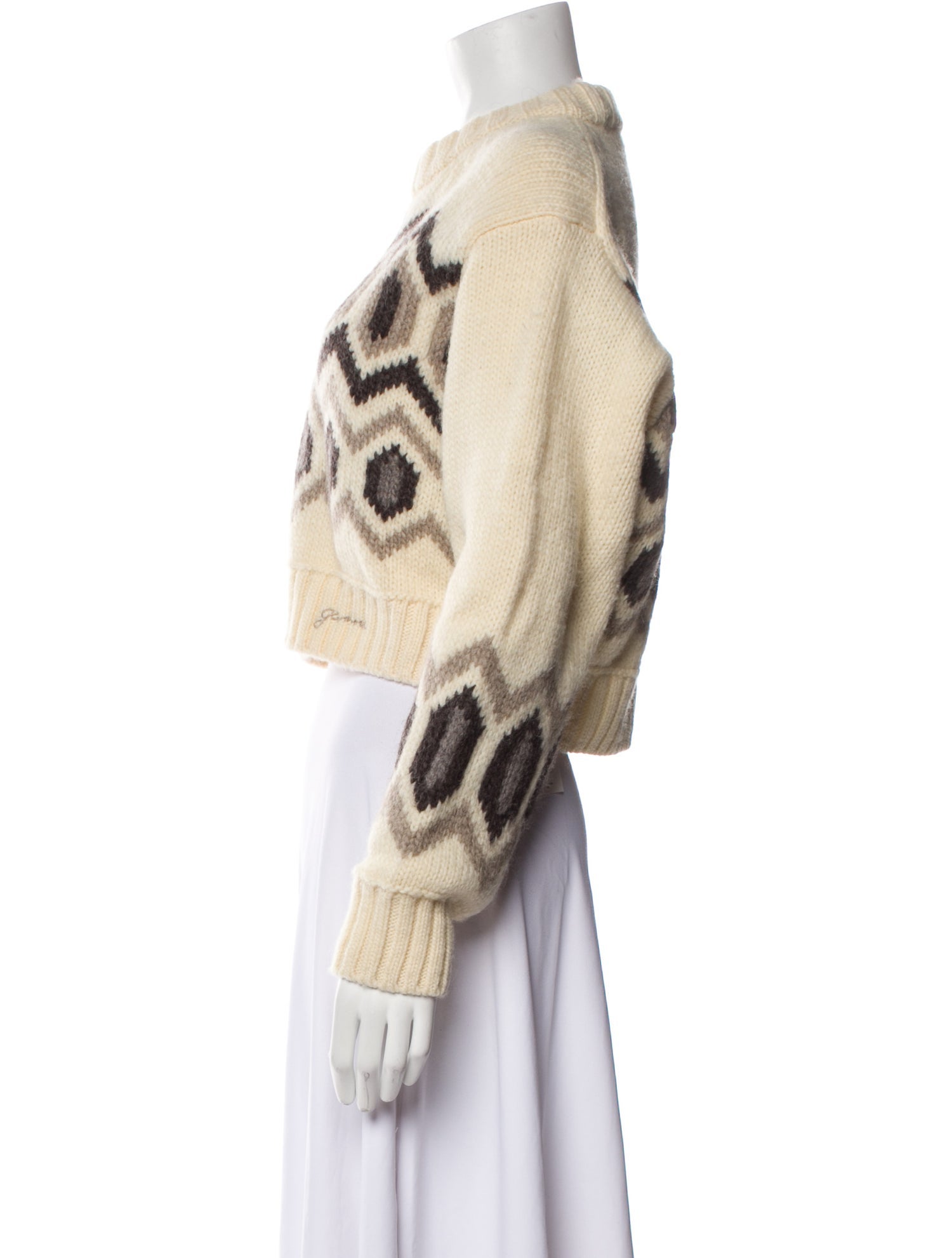 Ganni Wool Printed Sweater