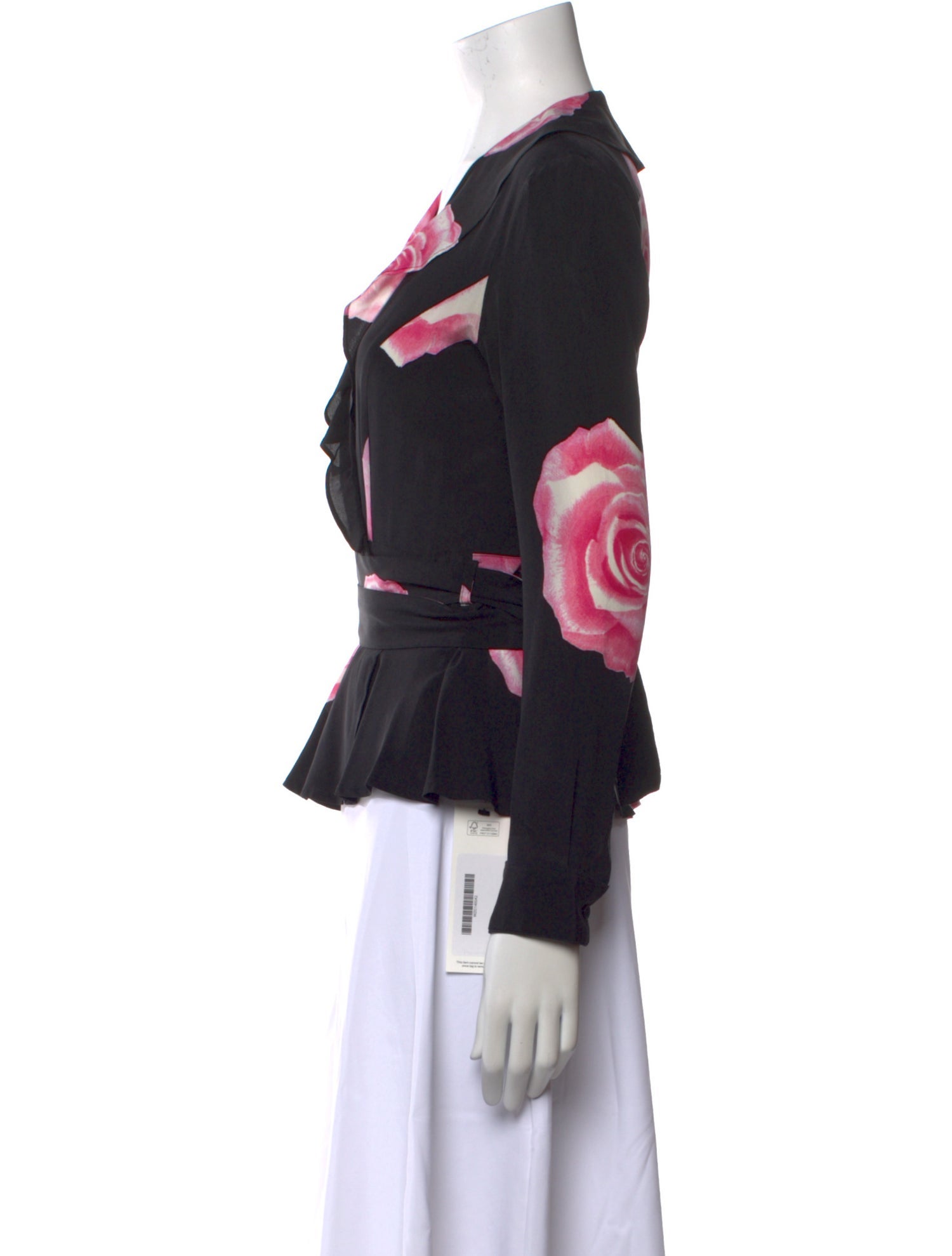 Ganni Silk Floral Print Blouse