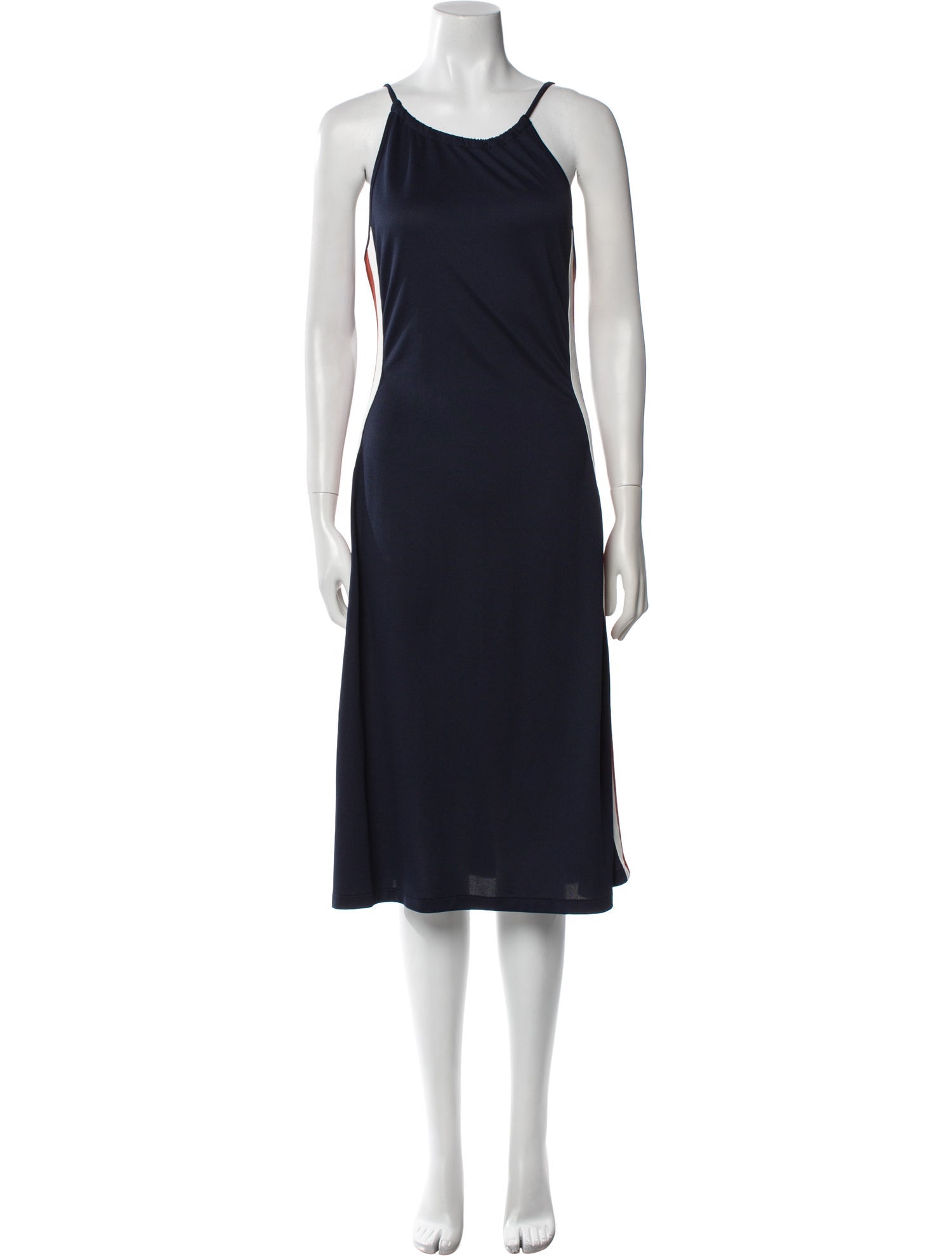 Ganni Scoop Neck Midi Length Dress