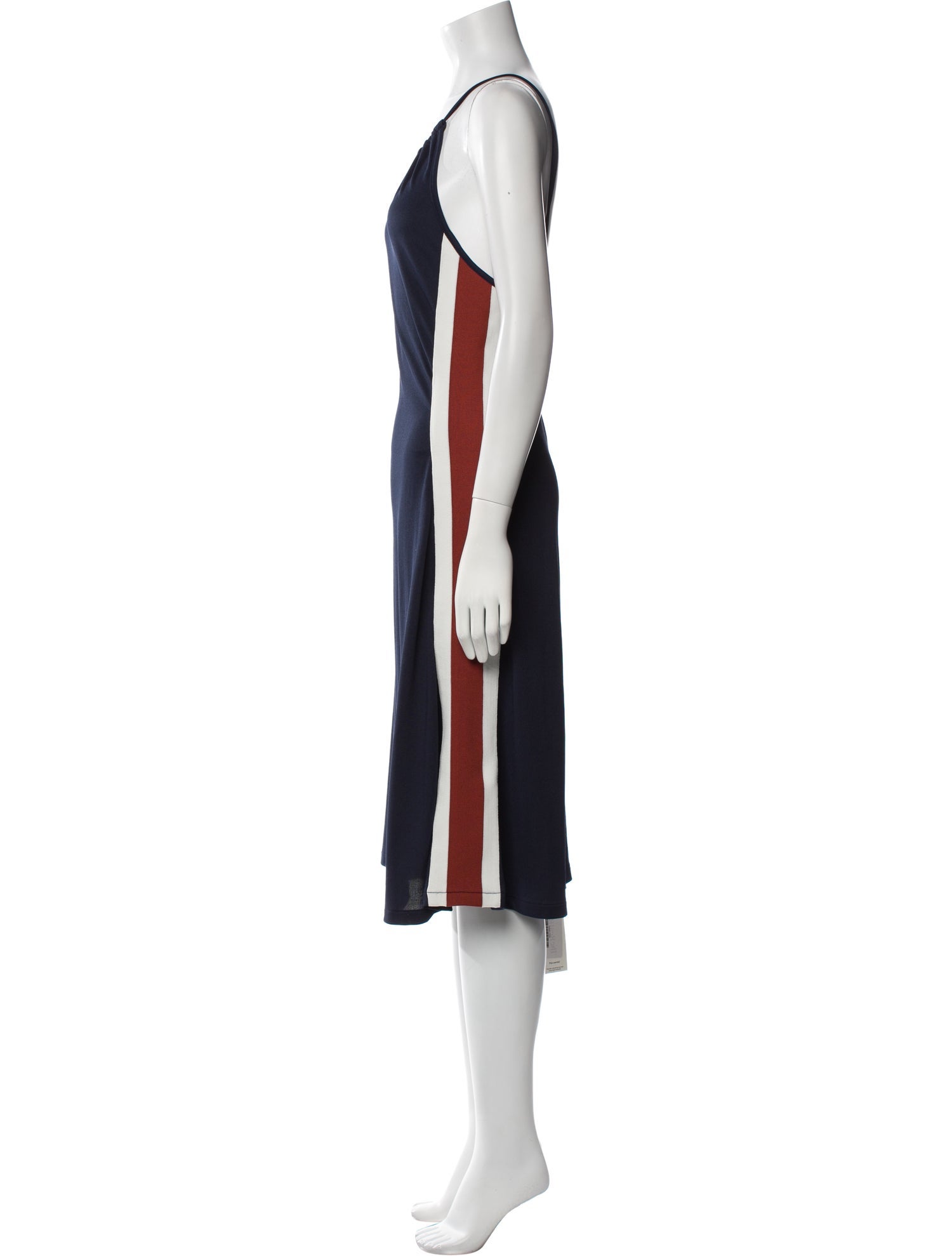 Ganni Scoop Neck Midi Length Dress