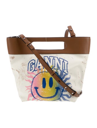 Ganni Canvas Top Handle Bag