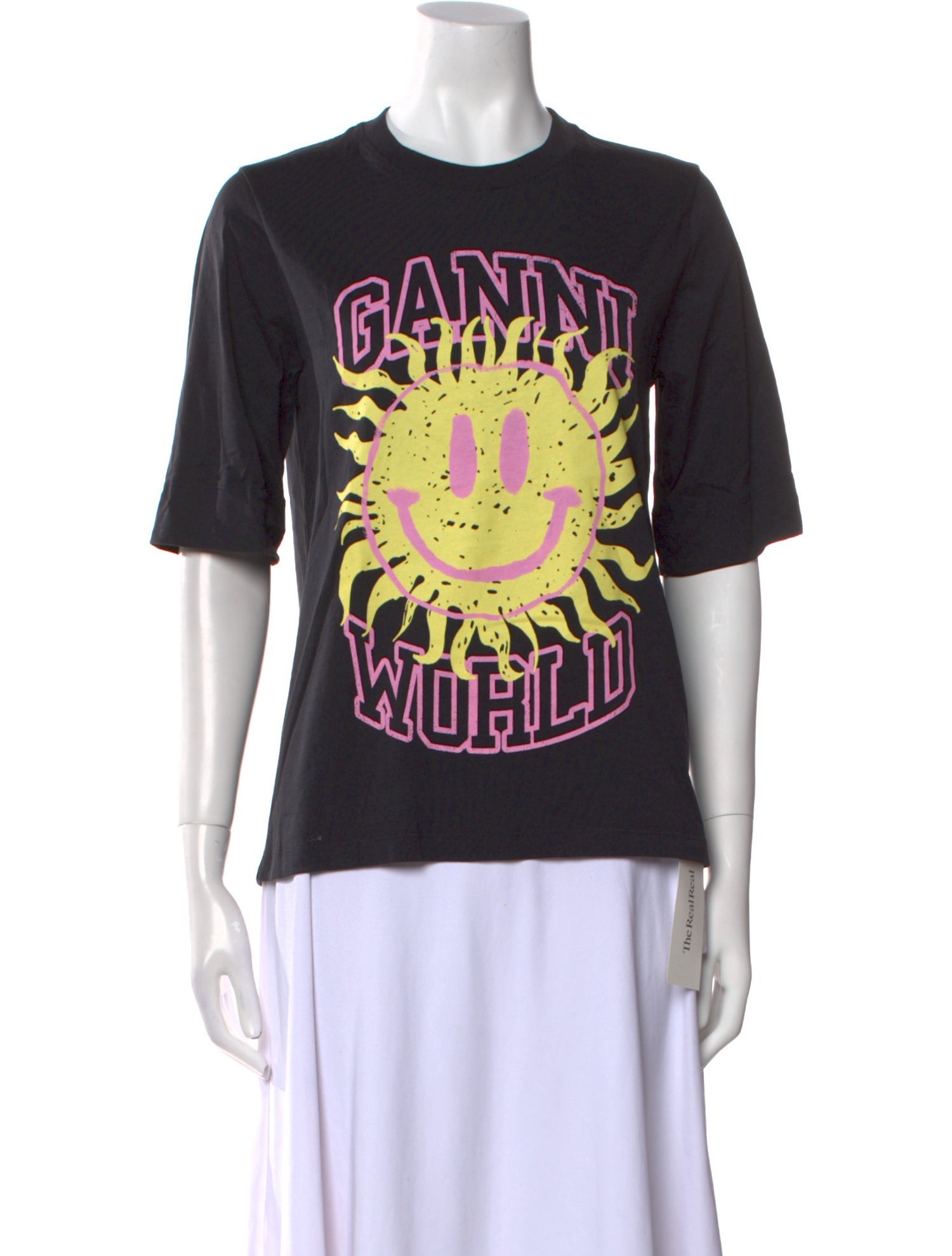 Ganni Graphic Print Crew Neck T-Shirt