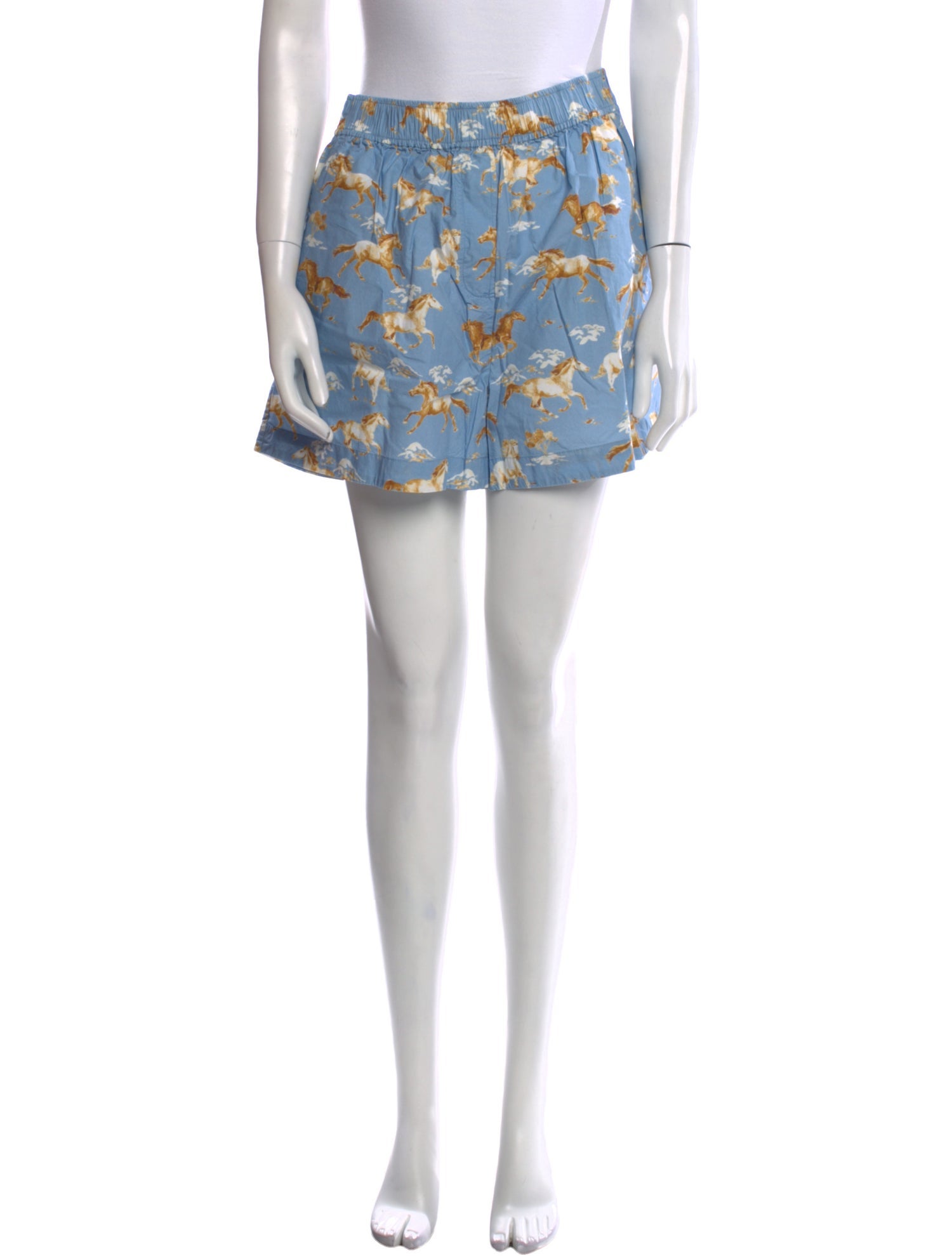 Ganni Printed Mini Shorts