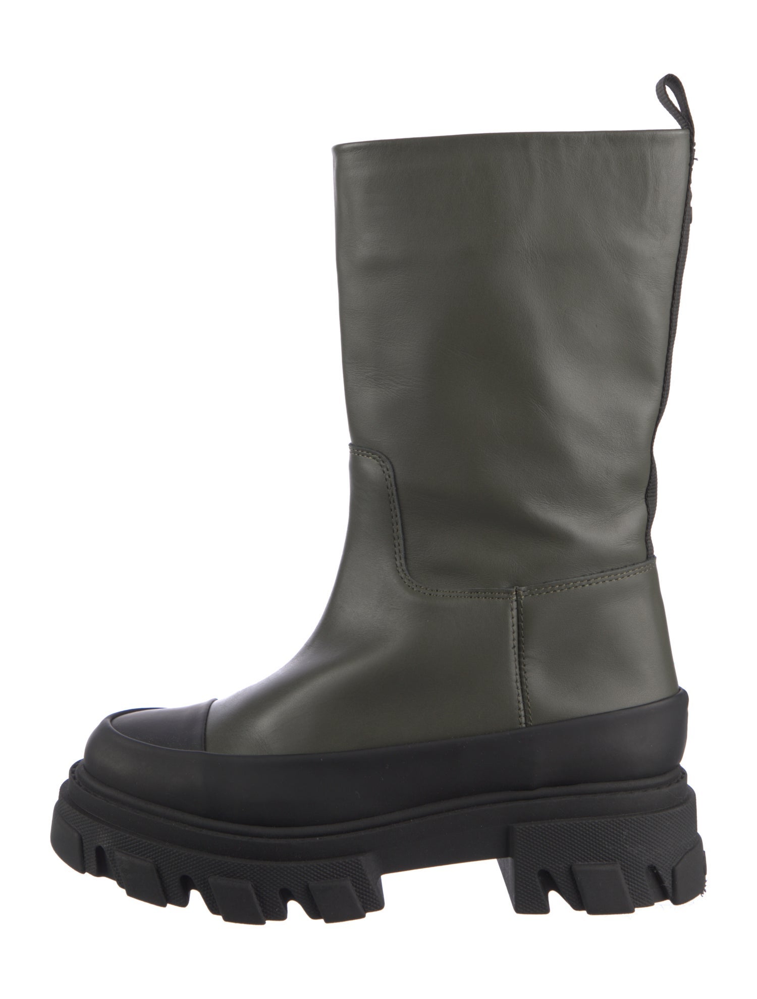 Ganni Leather Rain Boots