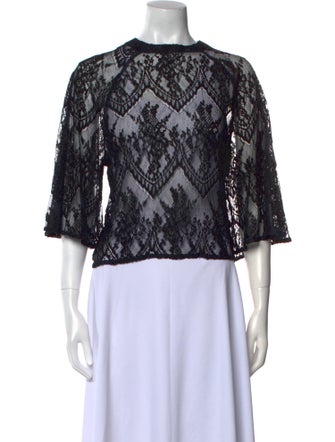 Ganni Lace Lace Pattern Blouse