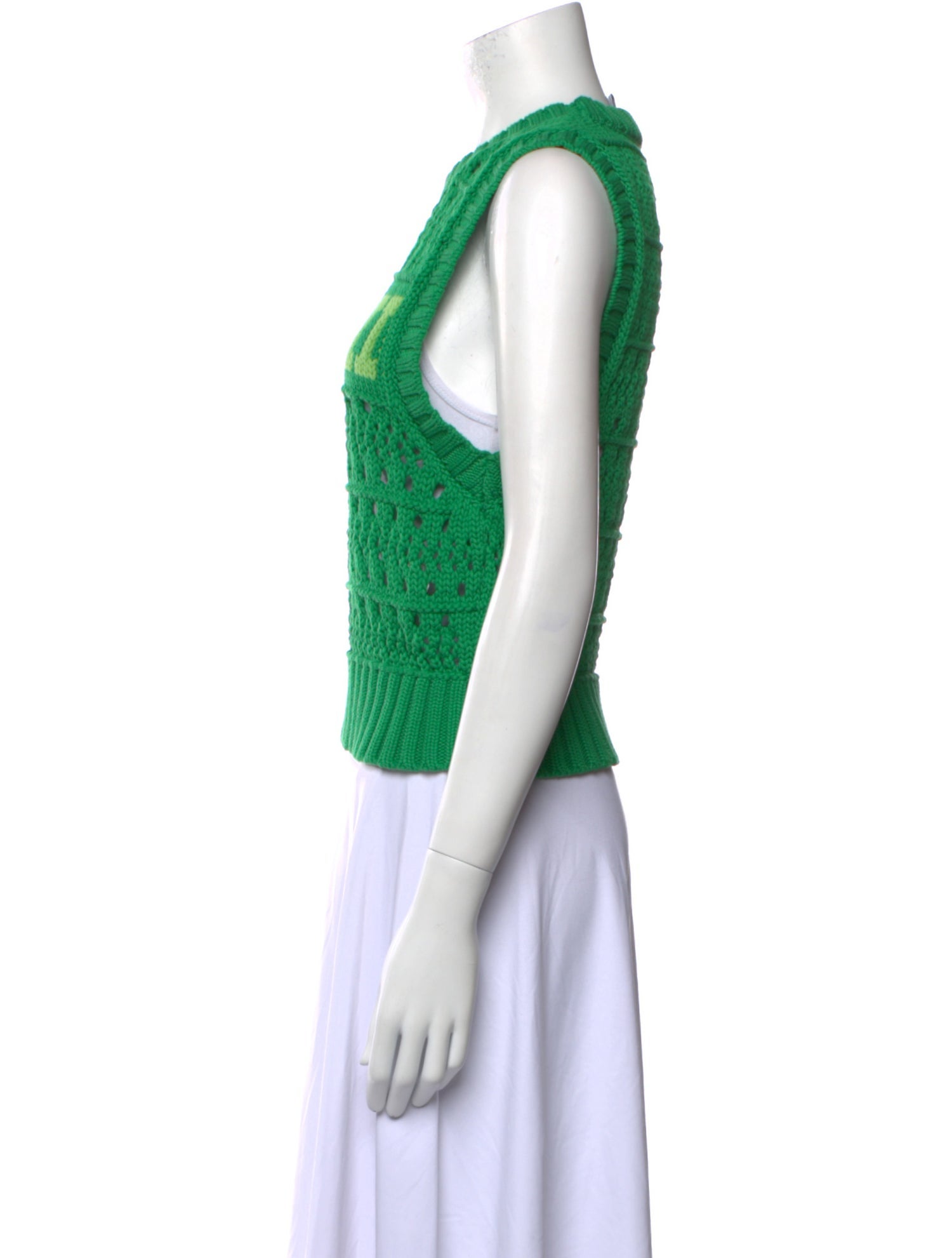 Ganni Graphic Print Crew Neck Crop Top