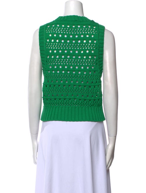 Ganni Graphic Print Crew Neck Crop Top