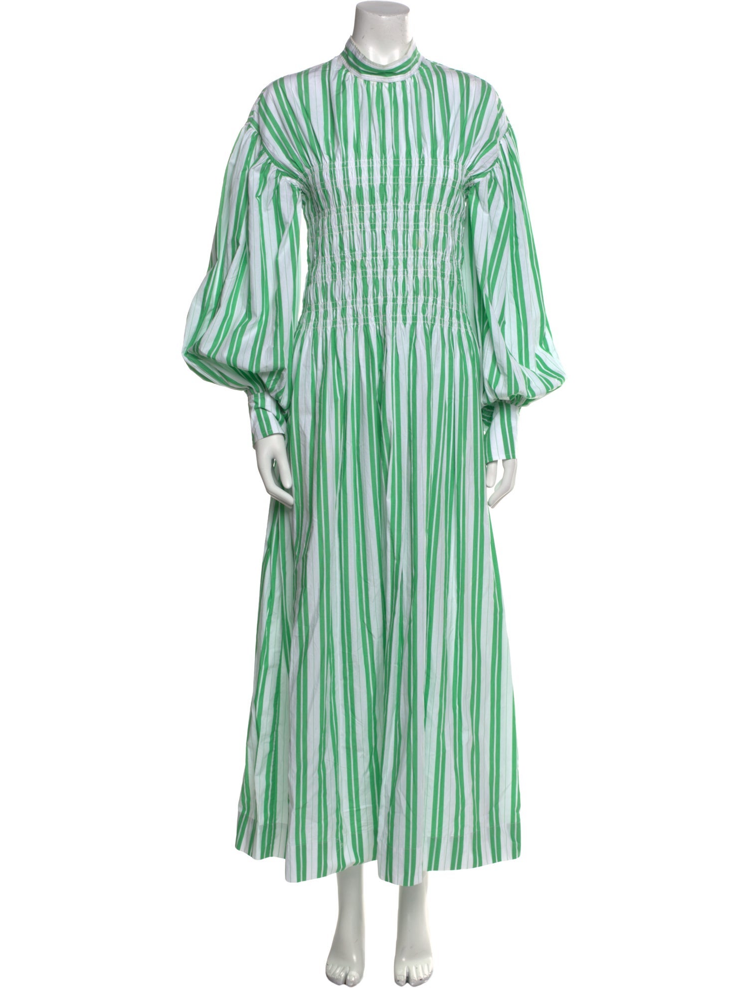 Ganni Striped Long Dress