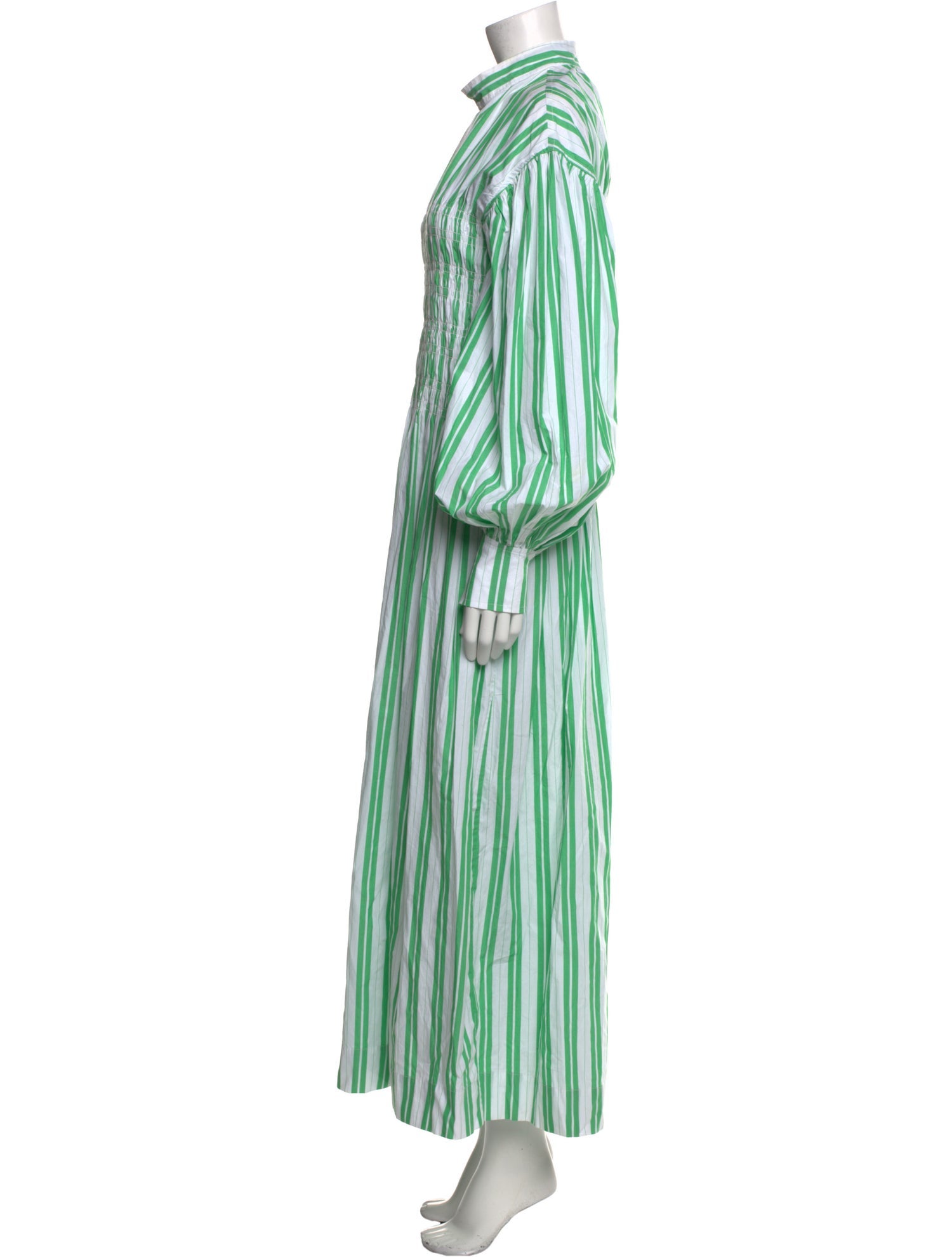 Ganni Striped Long Dress