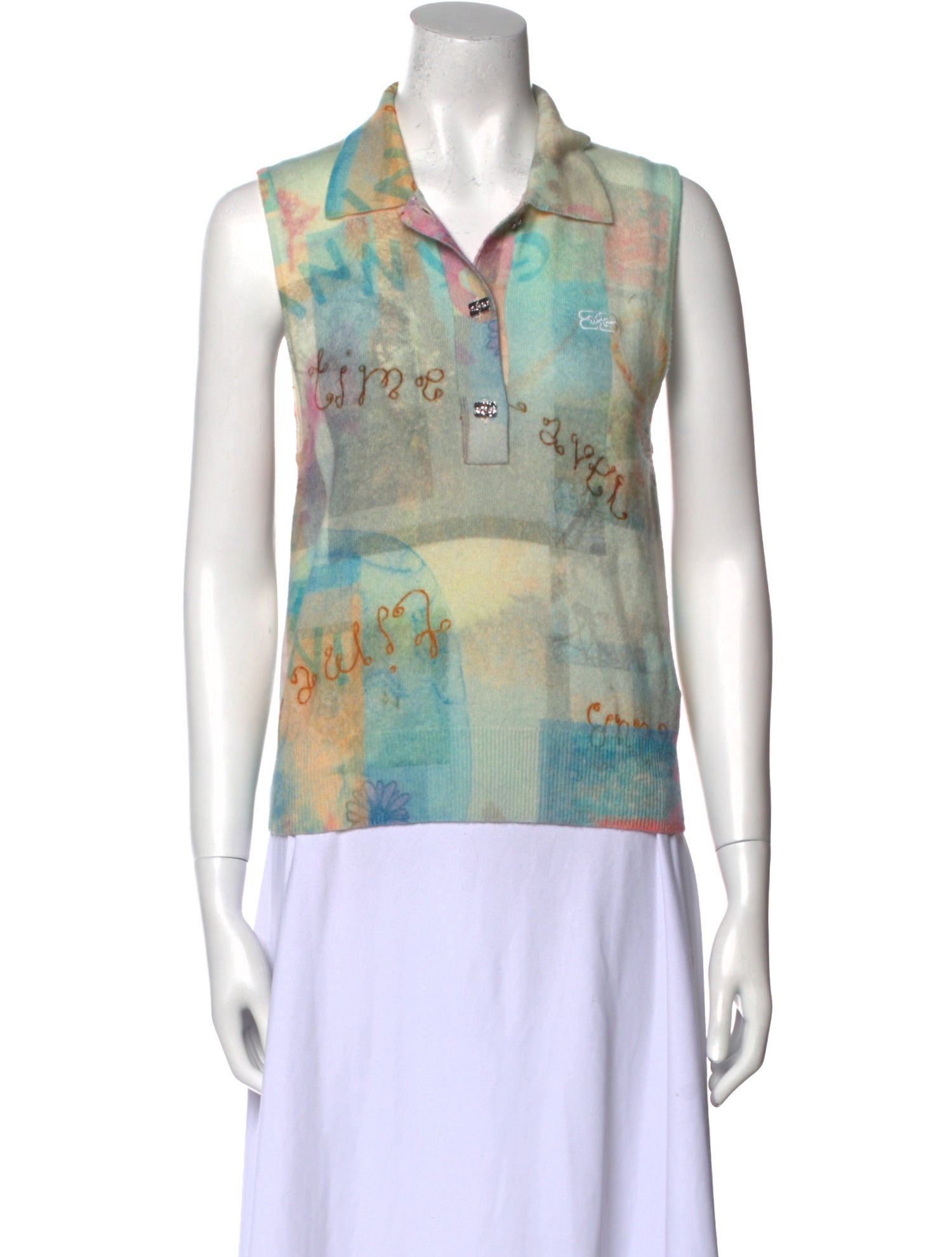 Ganni Wool Printed Polo