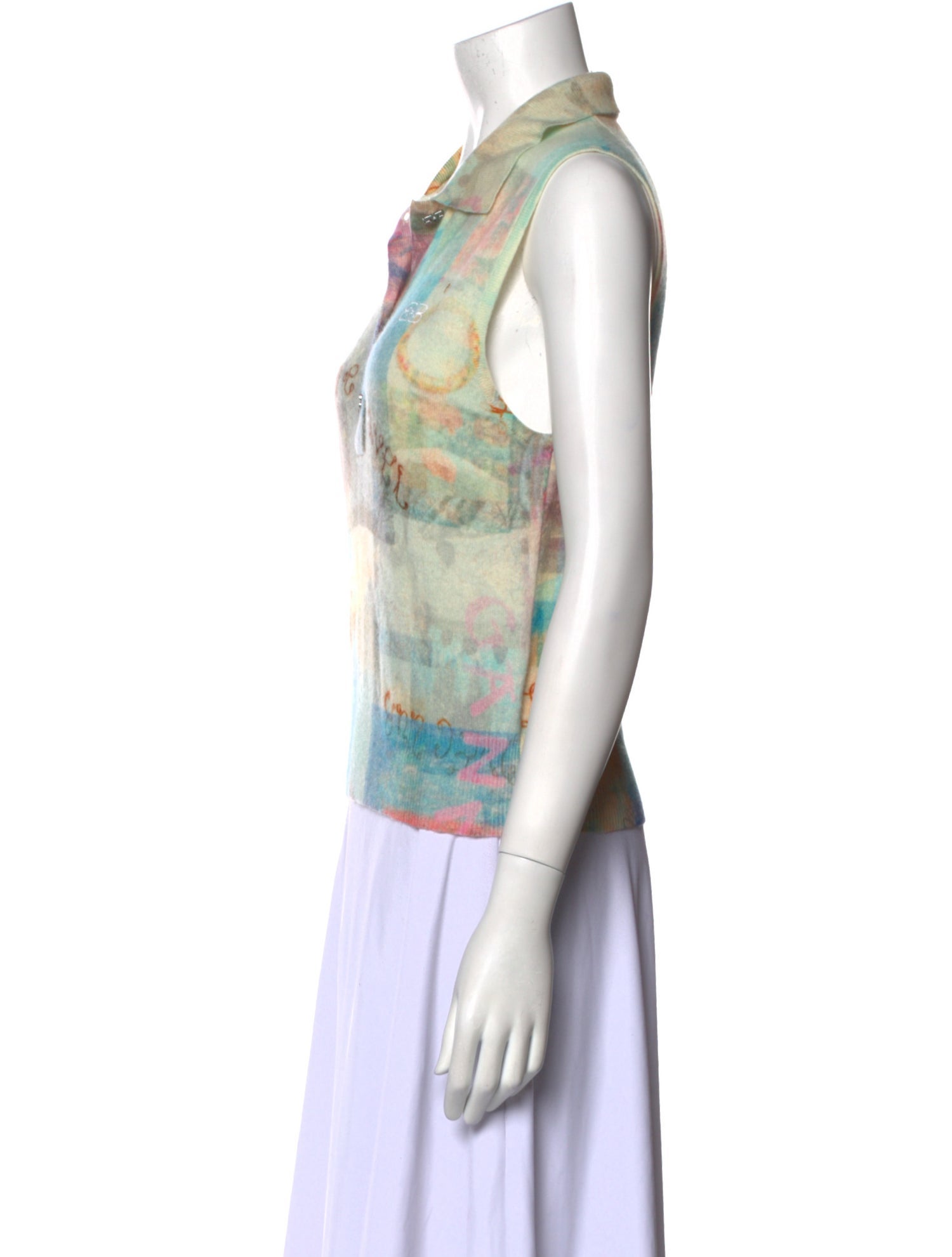 Ganni Wool Printed Polo