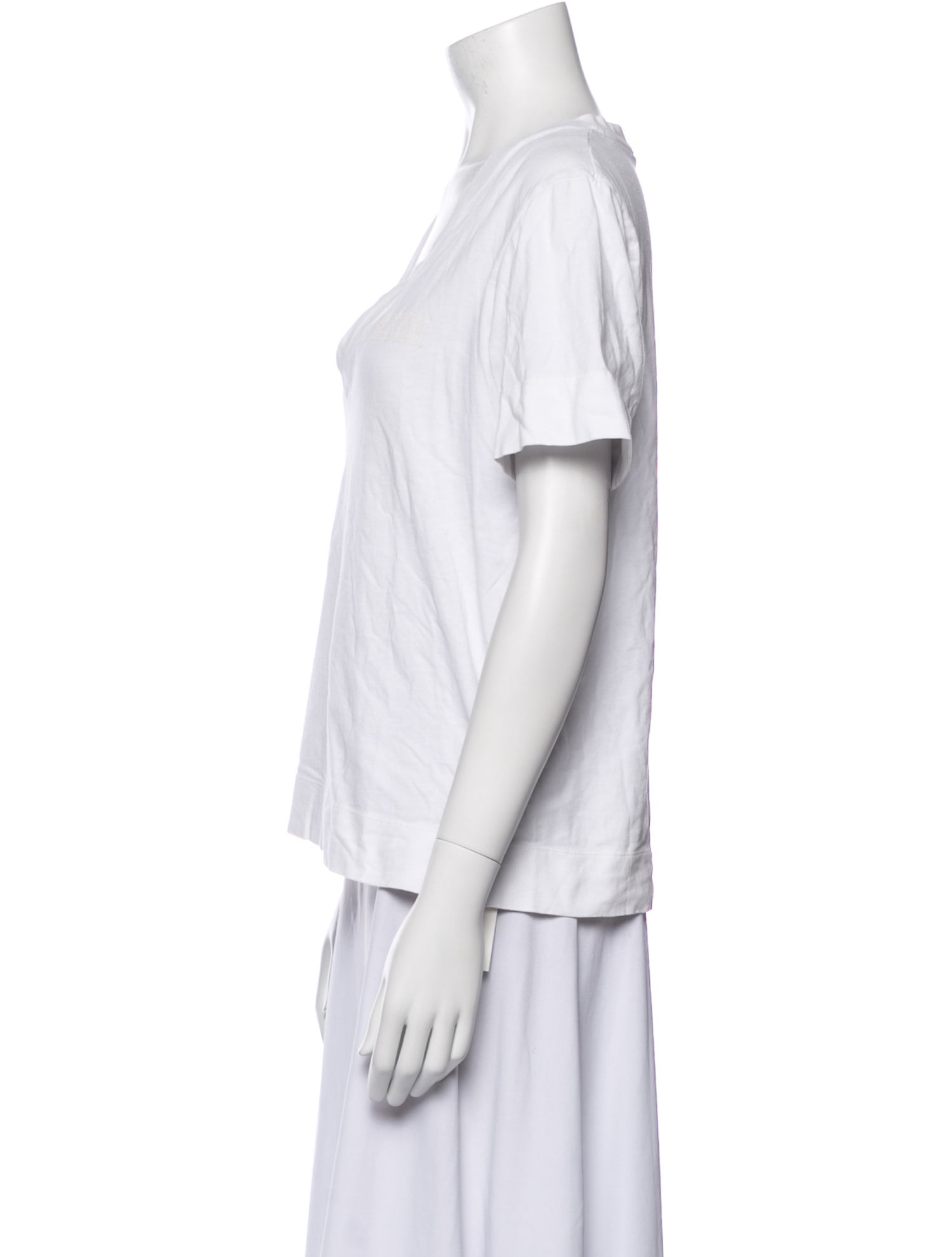 Ganni V-Neck Short Sleeve T-Shirt