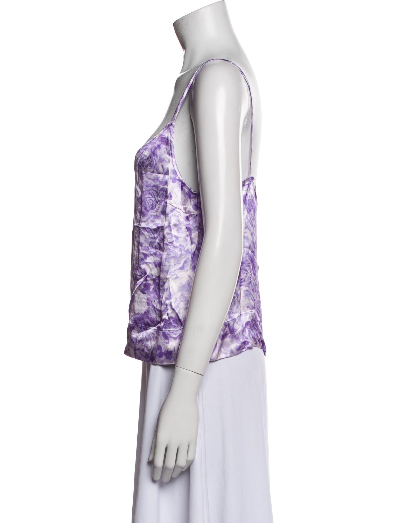 Ganni Printed V-Neck Crop Top